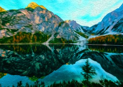 Mountain Lake Reflection