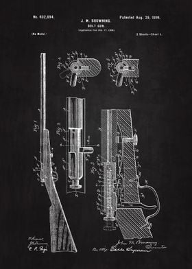 1899 Bolt Gun Patent Art