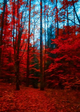 Red Leaf Trees