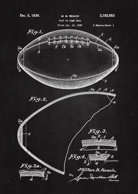 1939 Game ball Patent Art