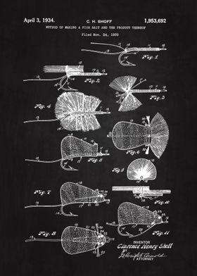 1934 Fish Bait Patent Art