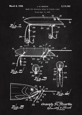 1938 Fishing Hooks Patent