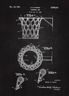 1951 Basketball Net Patent