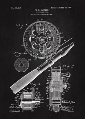 1906 Fishing Reel Patent