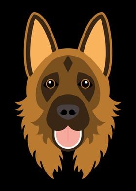 German Shepherd dog face