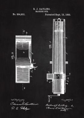 1893 Machine Gun Patent