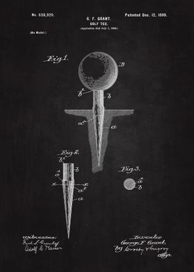 1899 Golf Tee Patent Art