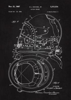 1967 Diving Helmet Patent 