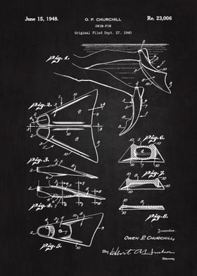 1948 Swim Fin Patent Art