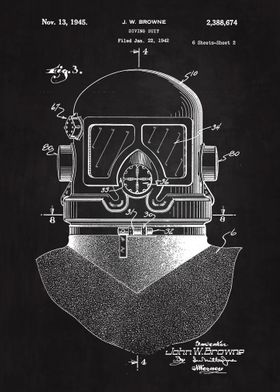 1945 Diving Suit Patent 