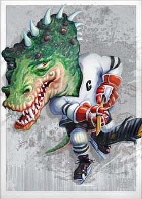 Slash Big Head Dino Hockey