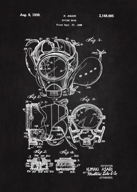 1939 Diving Mask Patent