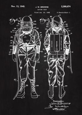 1945 Diving Suit Patent