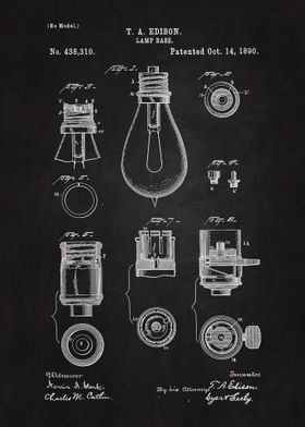 Edison Lamp Base Patent