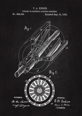 Edison Dynamo Patent 1882