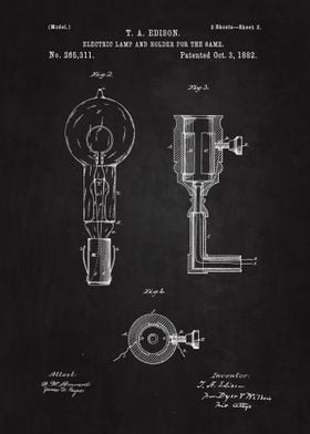 1882 Edison Lamp Patent