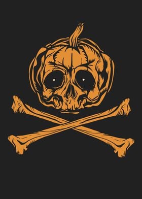 Pumpkin jolly roger