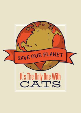 Save earth cat funny