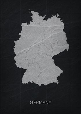 Germany Map Modern Slate