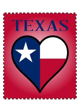 Love Texas Postage Stamp