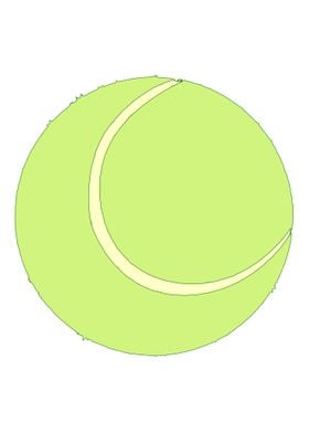 Tennis Ball On White