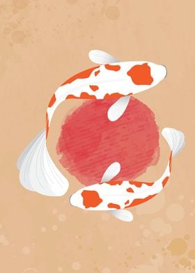 Kohaku fish koi