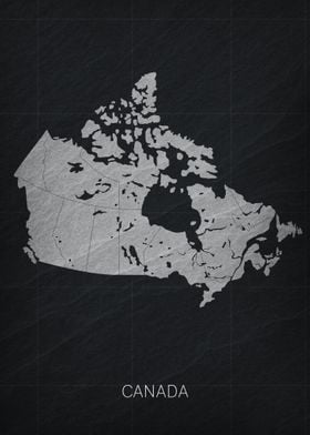 Canada Map Modern Slate