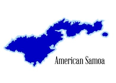 American Samoa Outline Map