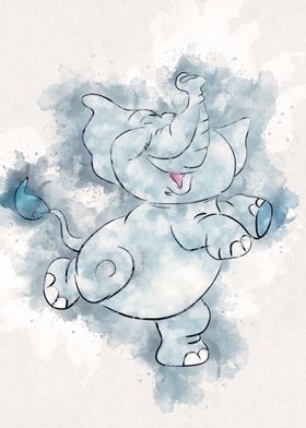 elephant dance watercolor 