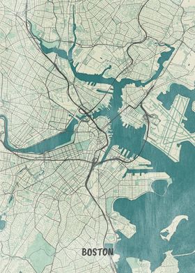 Boston USA Map