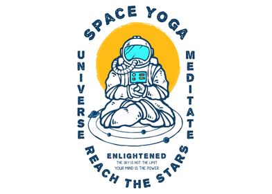 Astronaut space yoga