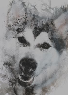 White Dog ink smudge