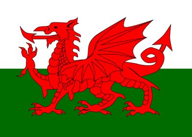 Welsh Dragon Flag