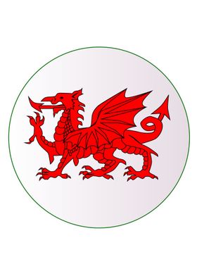 Welsh Dragon Button