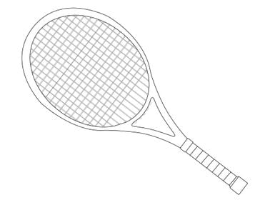 Tennis Racket Outline