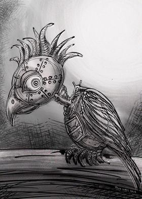 Steampunk parrot