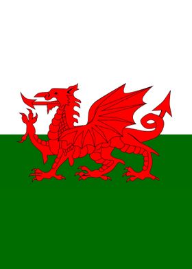 Welsh Dragon Flag