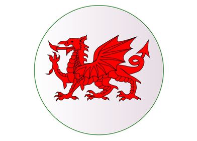 Welsh Dragon Button