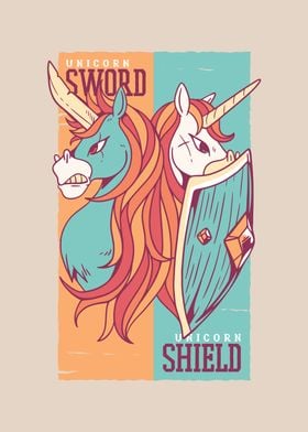 Unicorns sword and shield