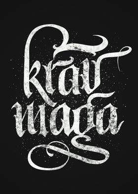 Krav Maga Black Lettering