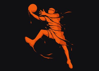 Basketball player splash