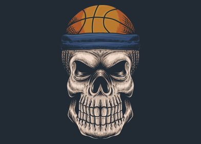 Basketball Skull