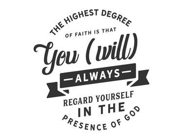 degree of faith