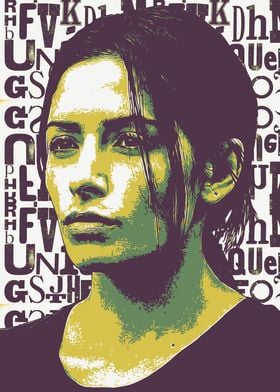 Sarah Shahi Painting Art