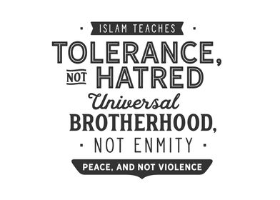 islam teaches tolerance