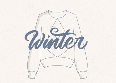 Winter sweater lineart