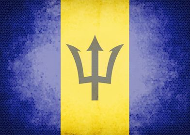 Barbados vintage flag