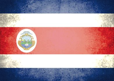 Costa Rica vintage flag