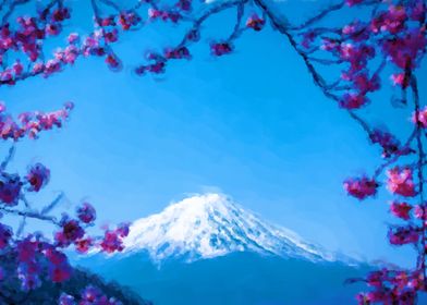 Fujiyama mountain painting