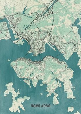 Hong Kong China Map